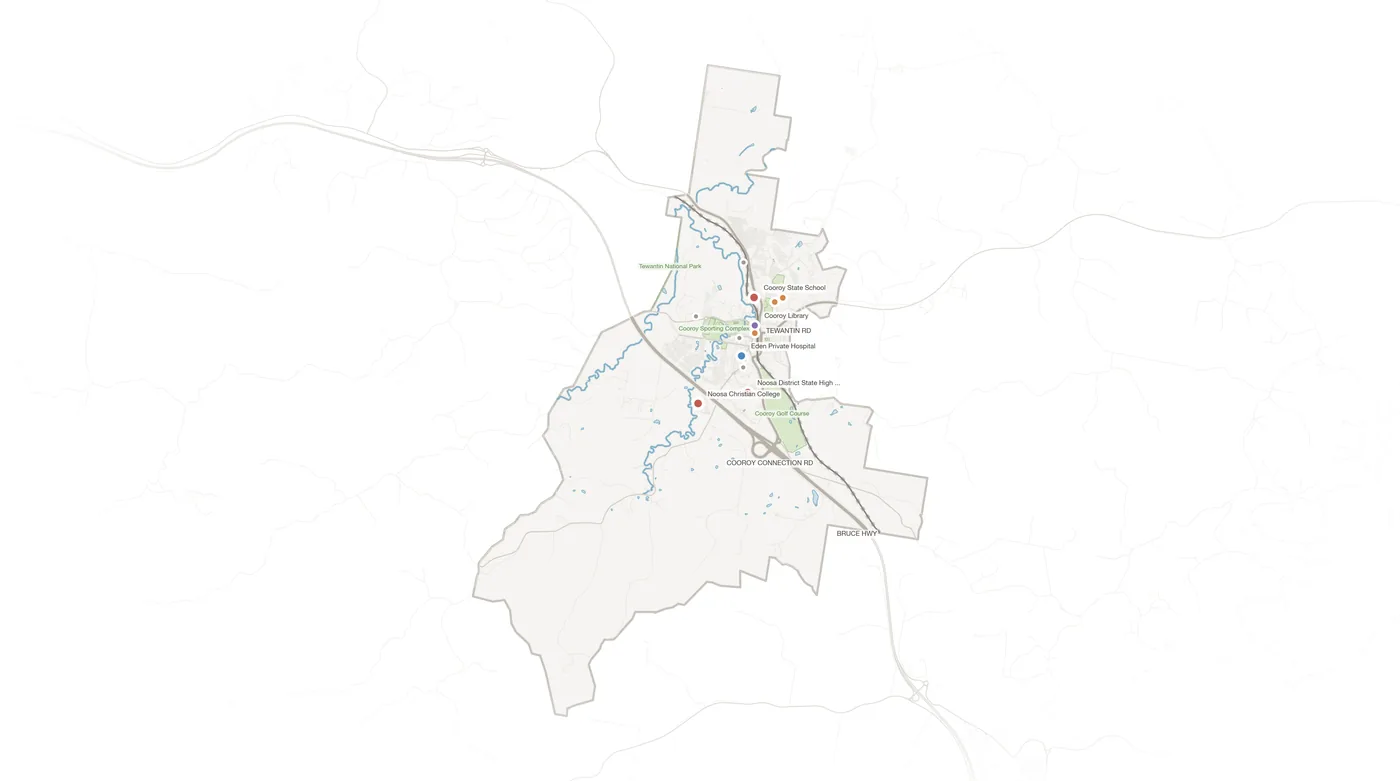 Cooroy urban fabric map