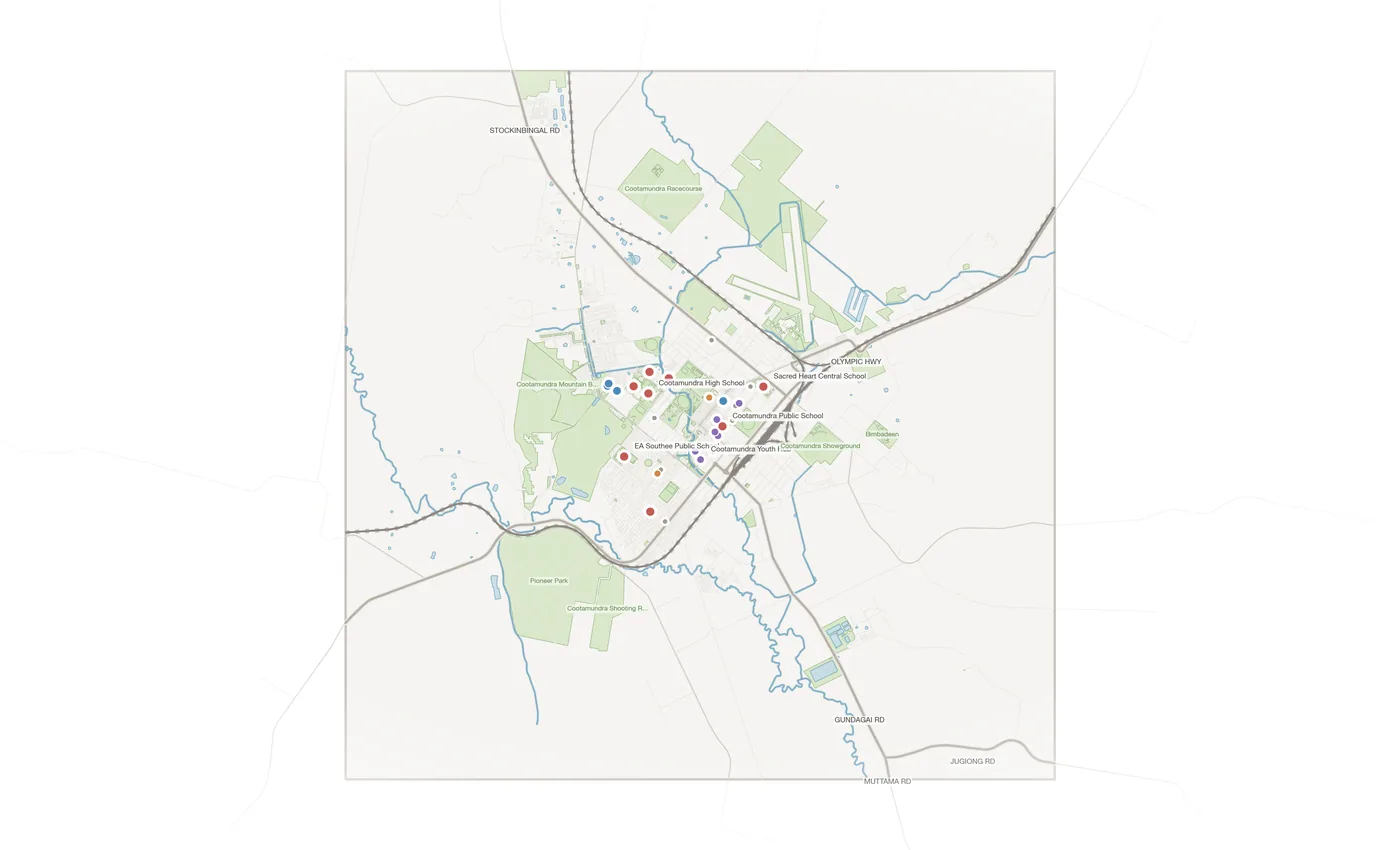 Cootamundra urban fabric map