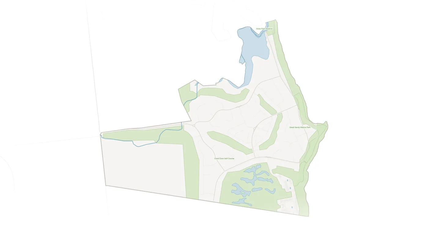 Coral Cove urban fabric map