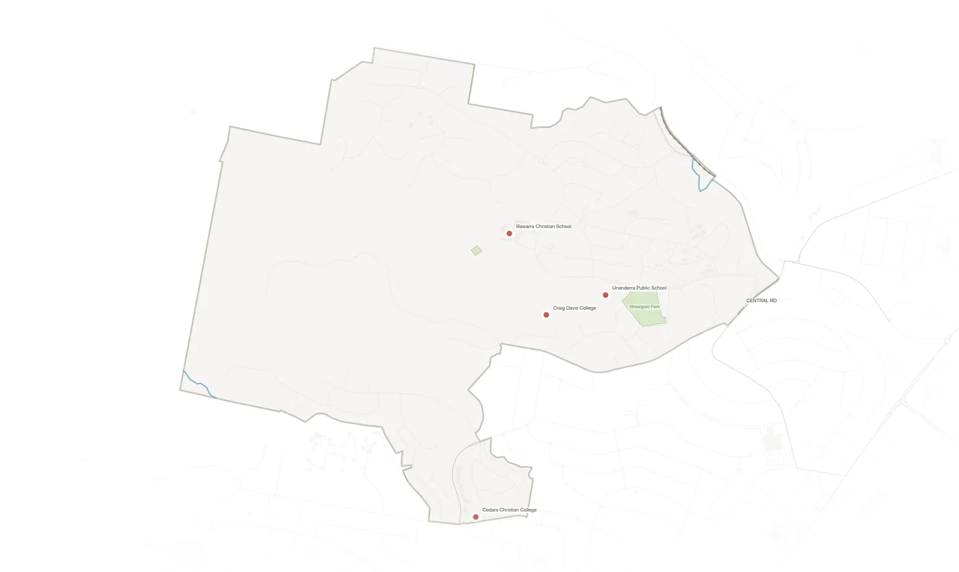 Cordeaux Heights urban fabric map