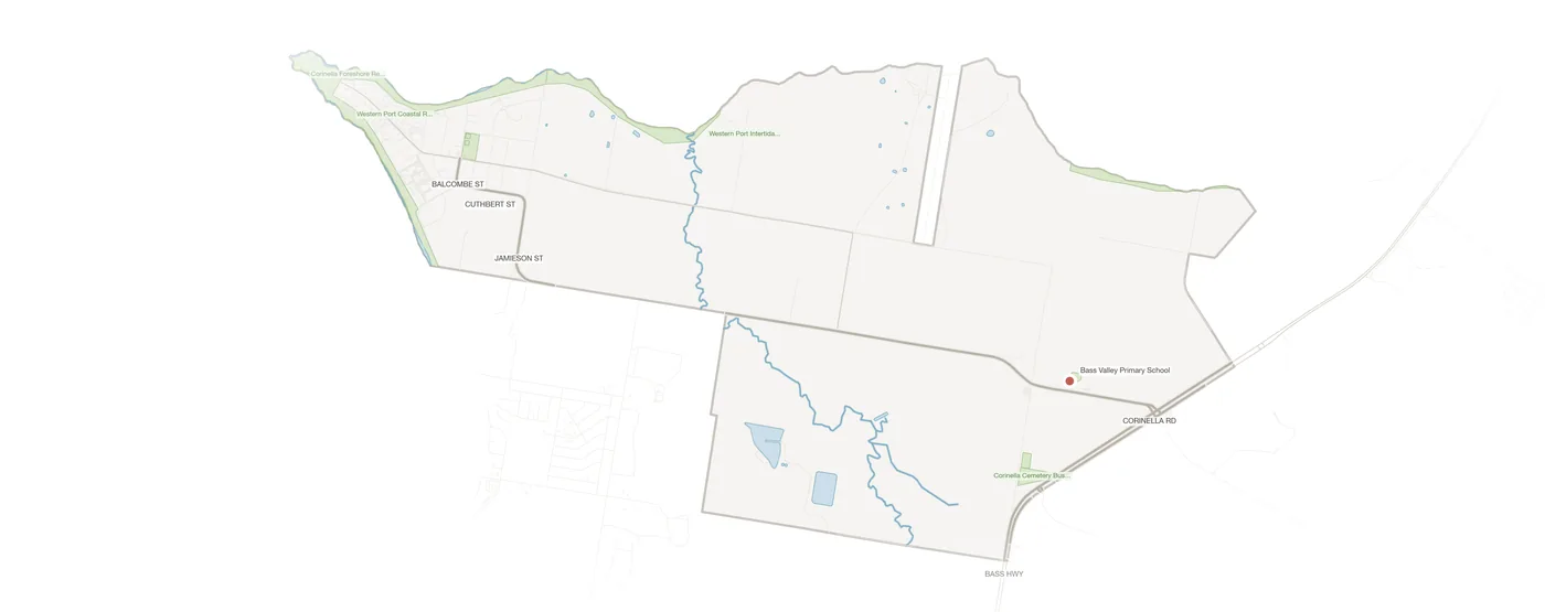 Corinella urban fabric map