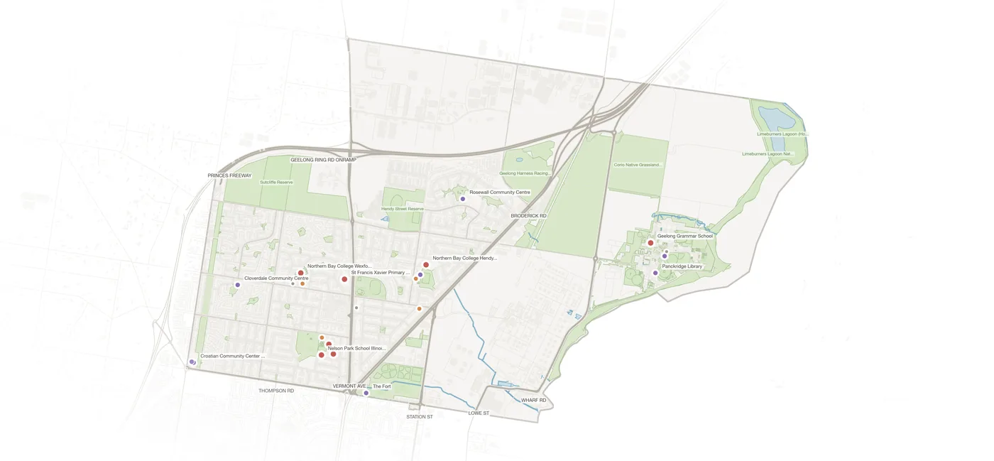 Corio urban fabric map