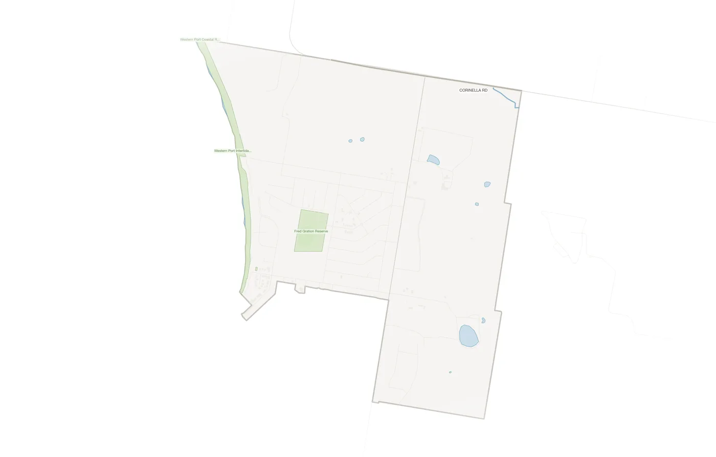 Coronet Bay urban fabric map