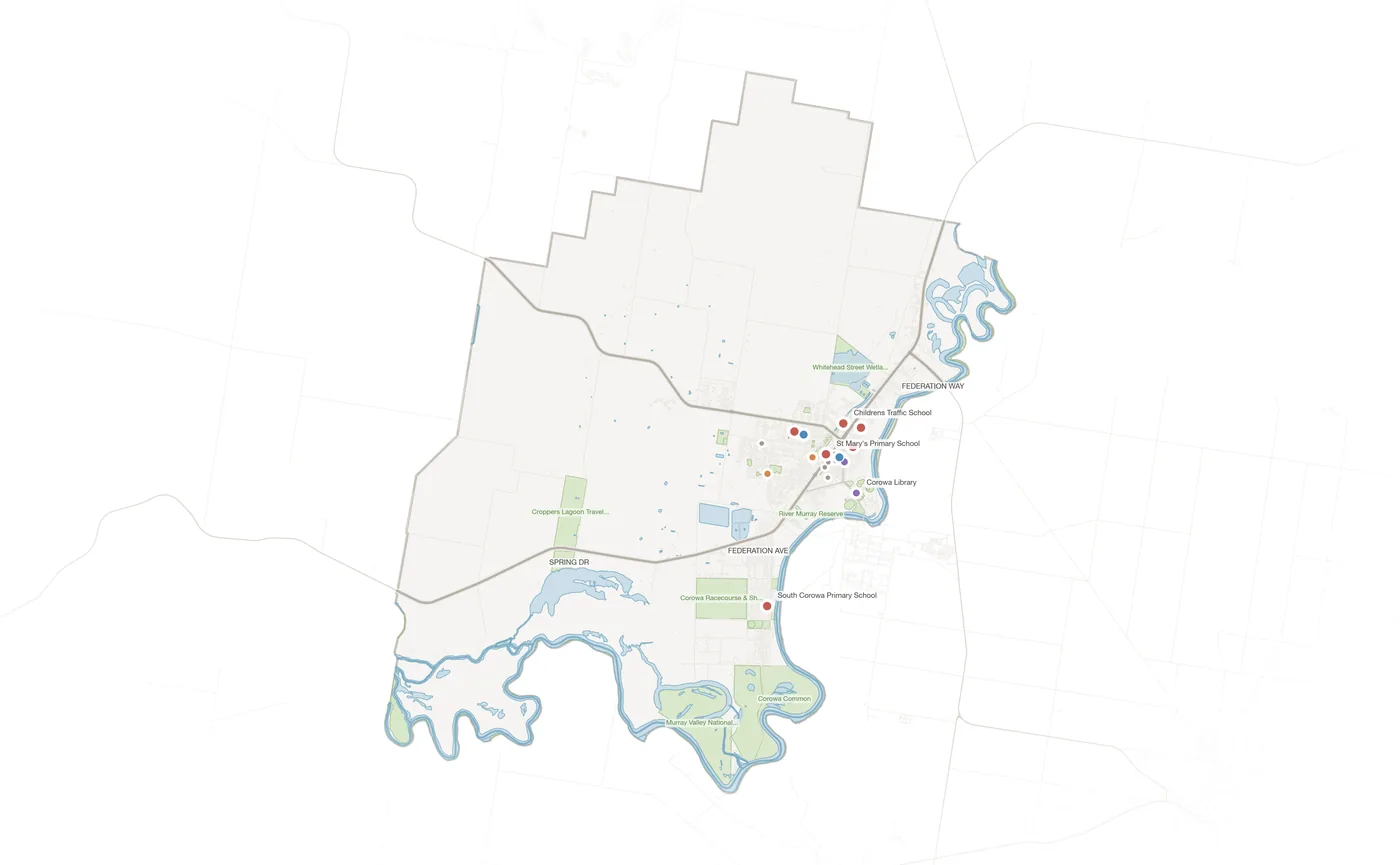 Corowa urban fabric map