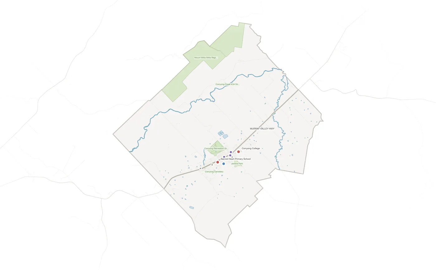 Corryong urban fabric map