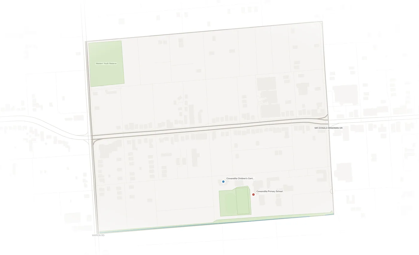 Cowandilla urban fabric map