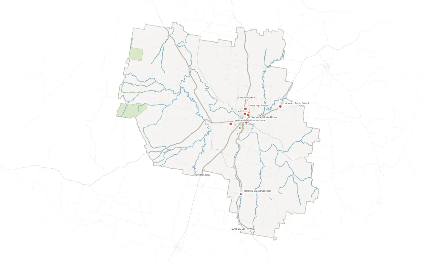 Cowra urban fabric map