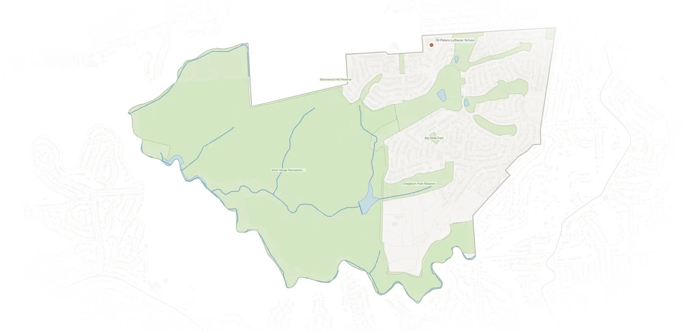Craigburn Farm urban fabric map