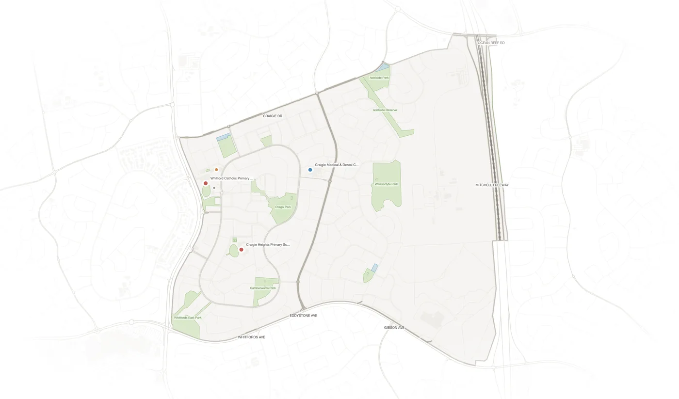 Craigie urban fabric map