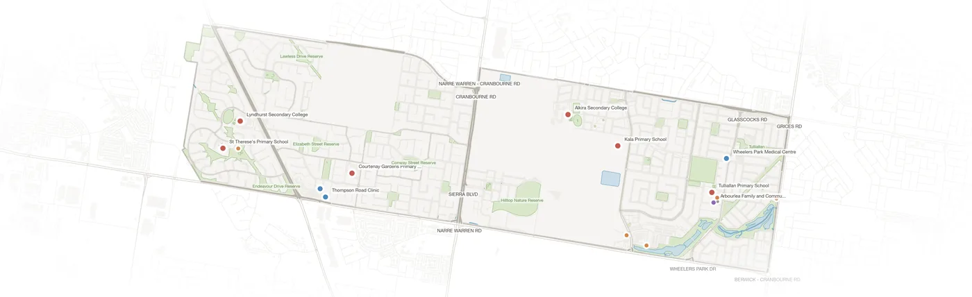 Cranbourne North urban fabric map