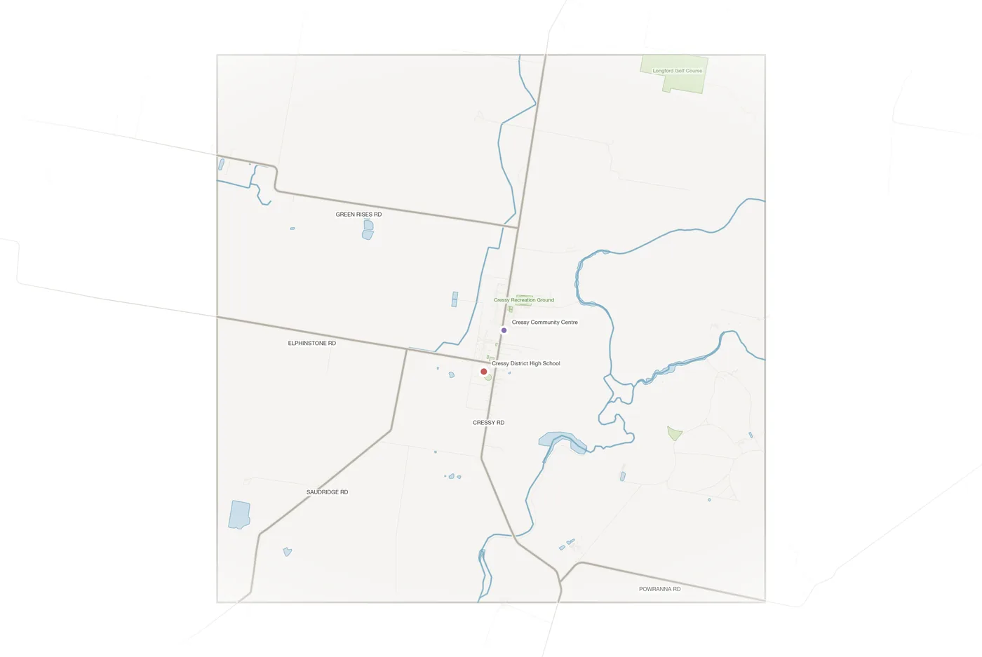 Cressy urban fabric map