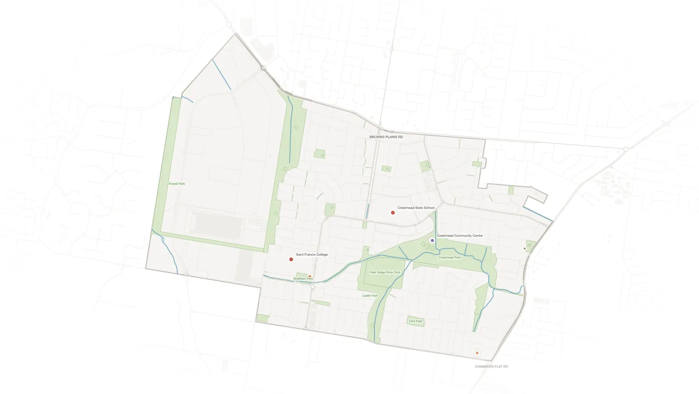 Crestmead urban fabric map