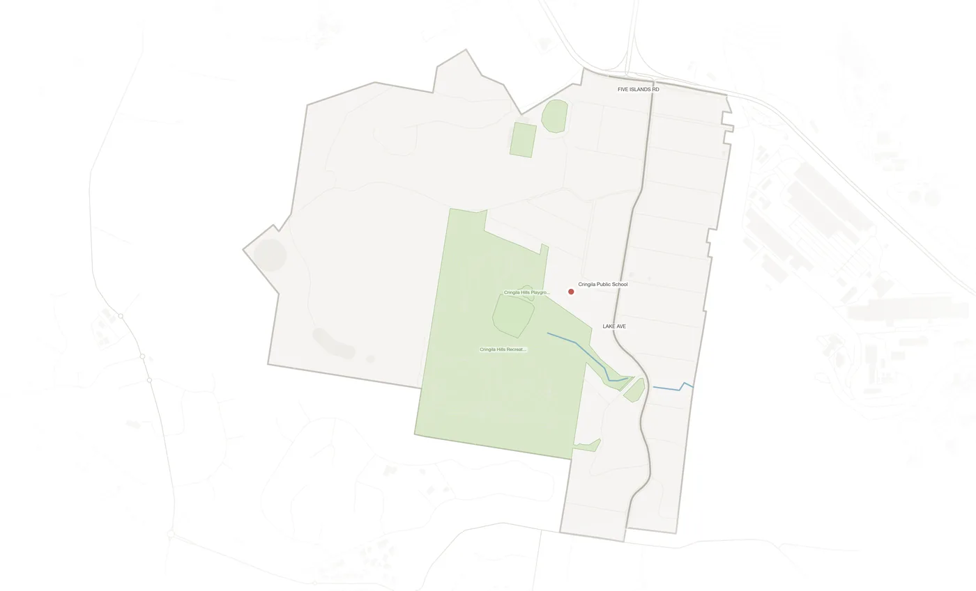 Cringila urban fabric map