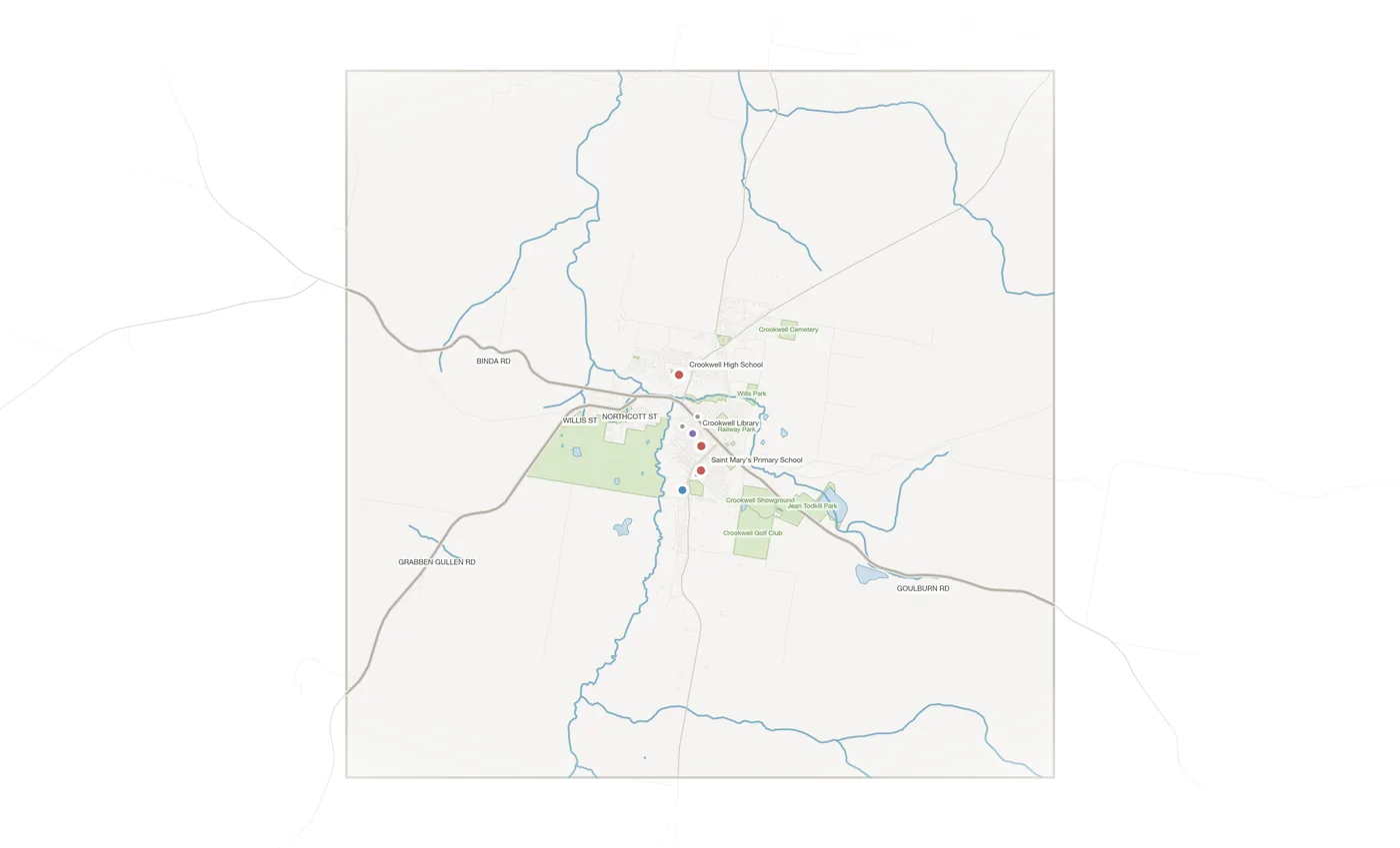 Crookwell urban fabric map