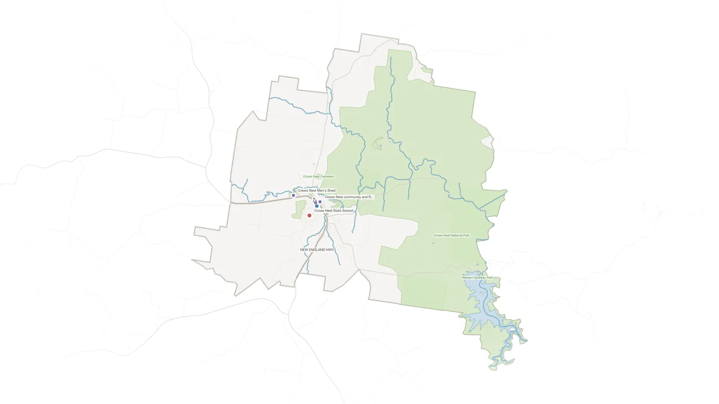 Crows Nest urban fabric map