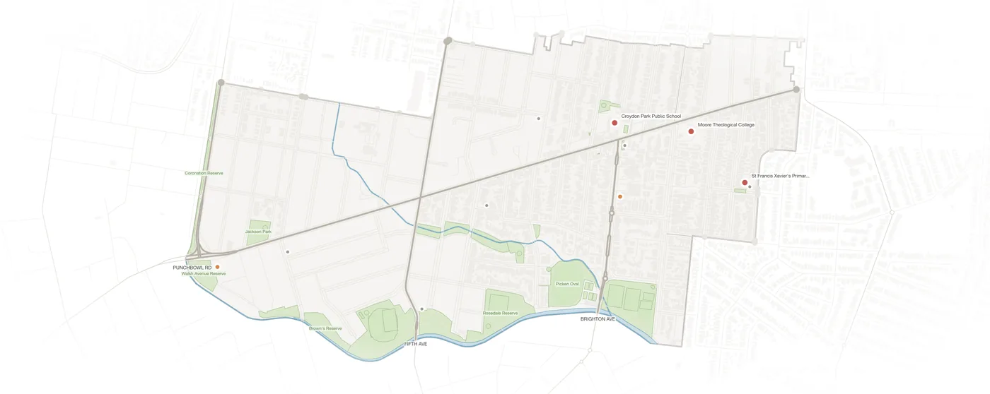 Croydon Park urban fabric map