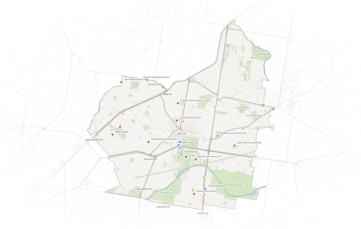 Croydon urban fabric map
