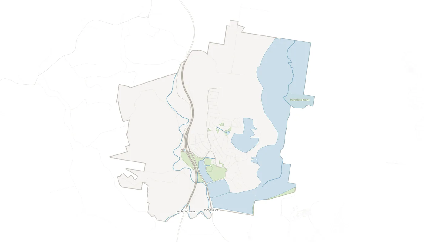 Cumbalum urban fabric map