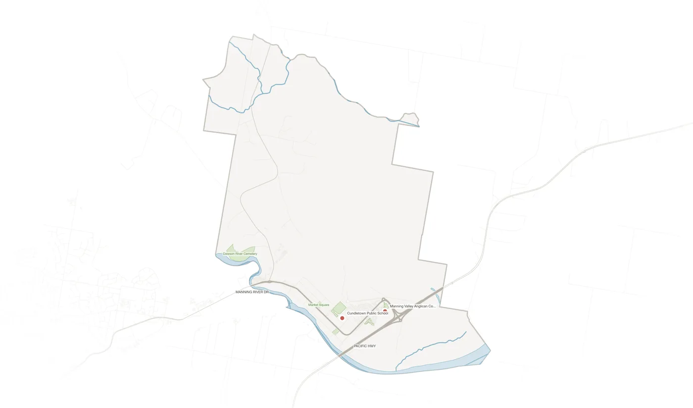 Cundletown urban fabric map
