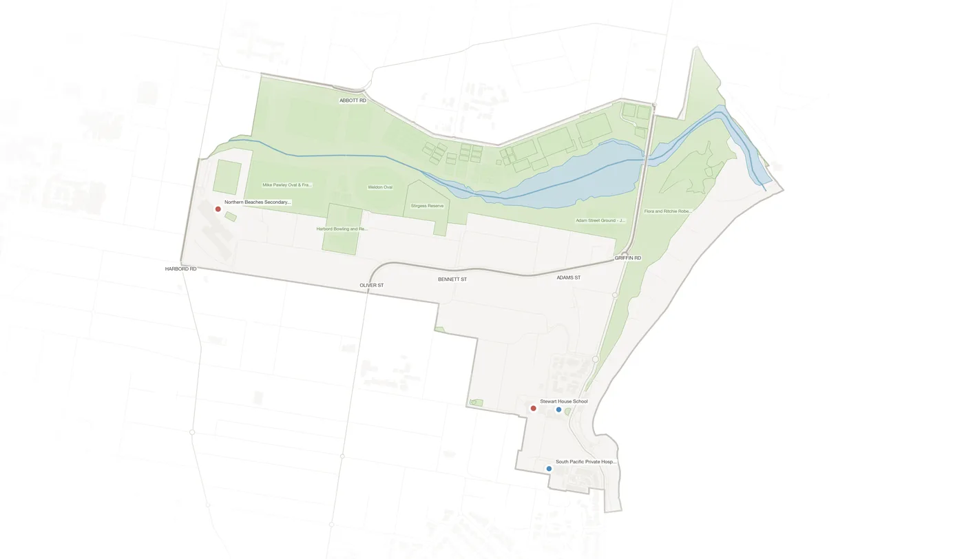 Curl Curl urban fabric map