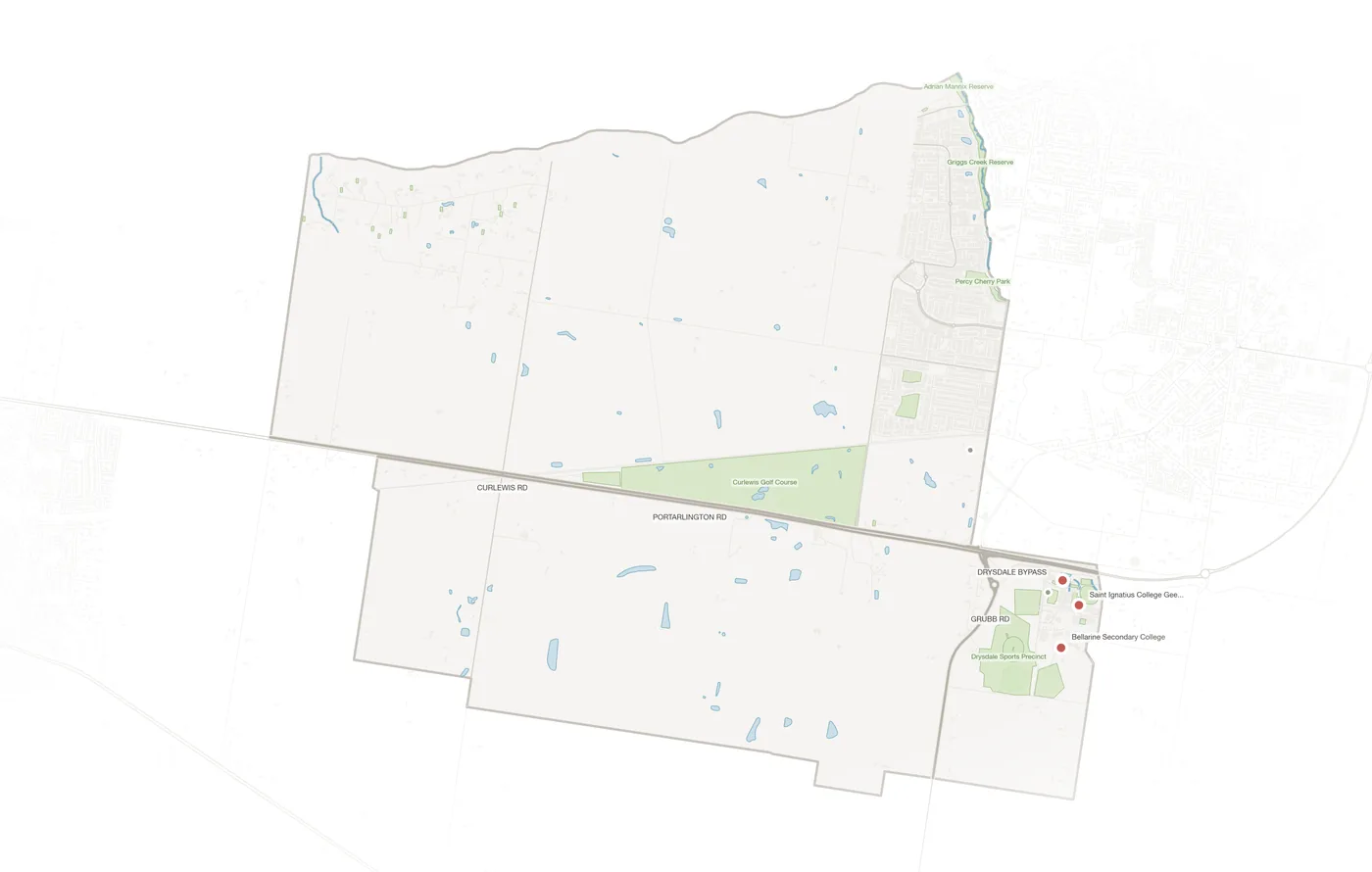Curlewis urban fabric map