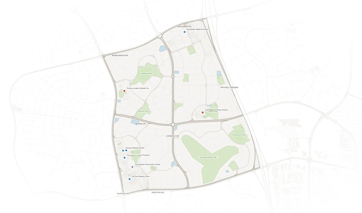 Currambine urban fabric map