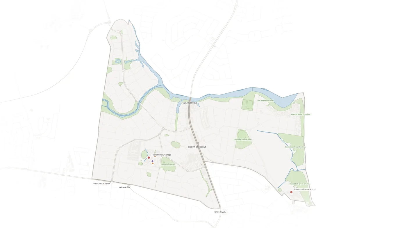Currimundi urban fabric map