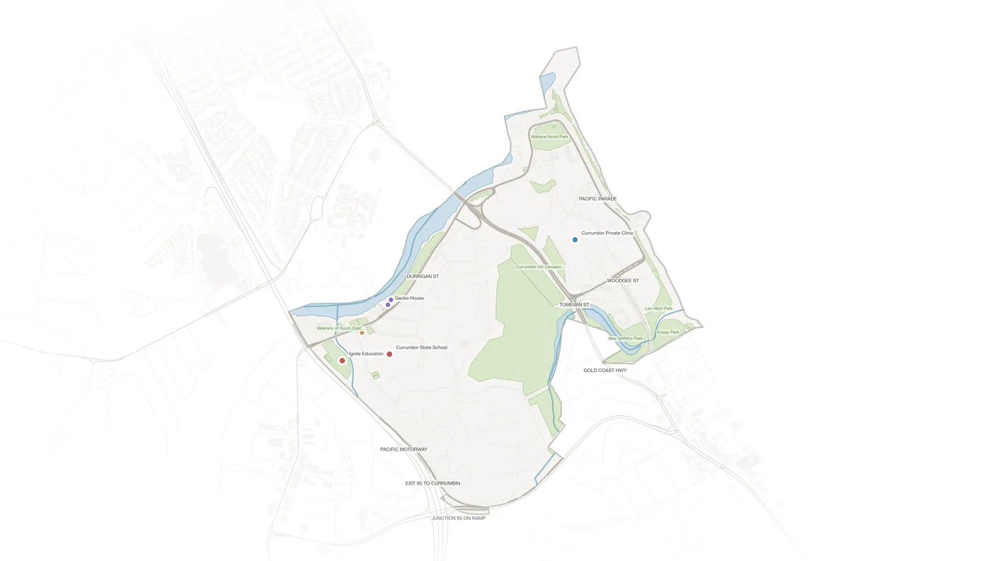 Currumbin urban fabric map