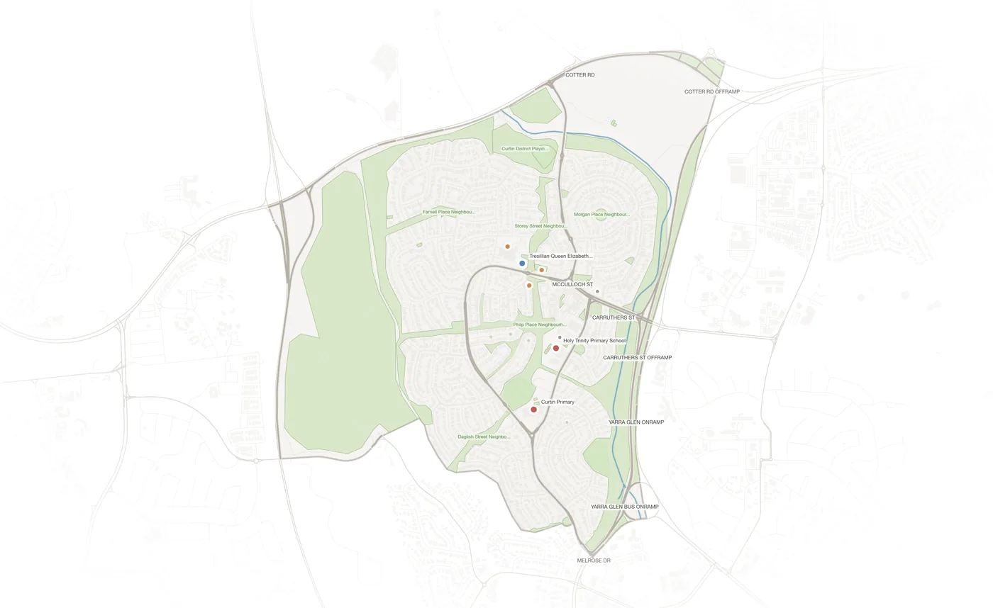 Curtin urban fabric map