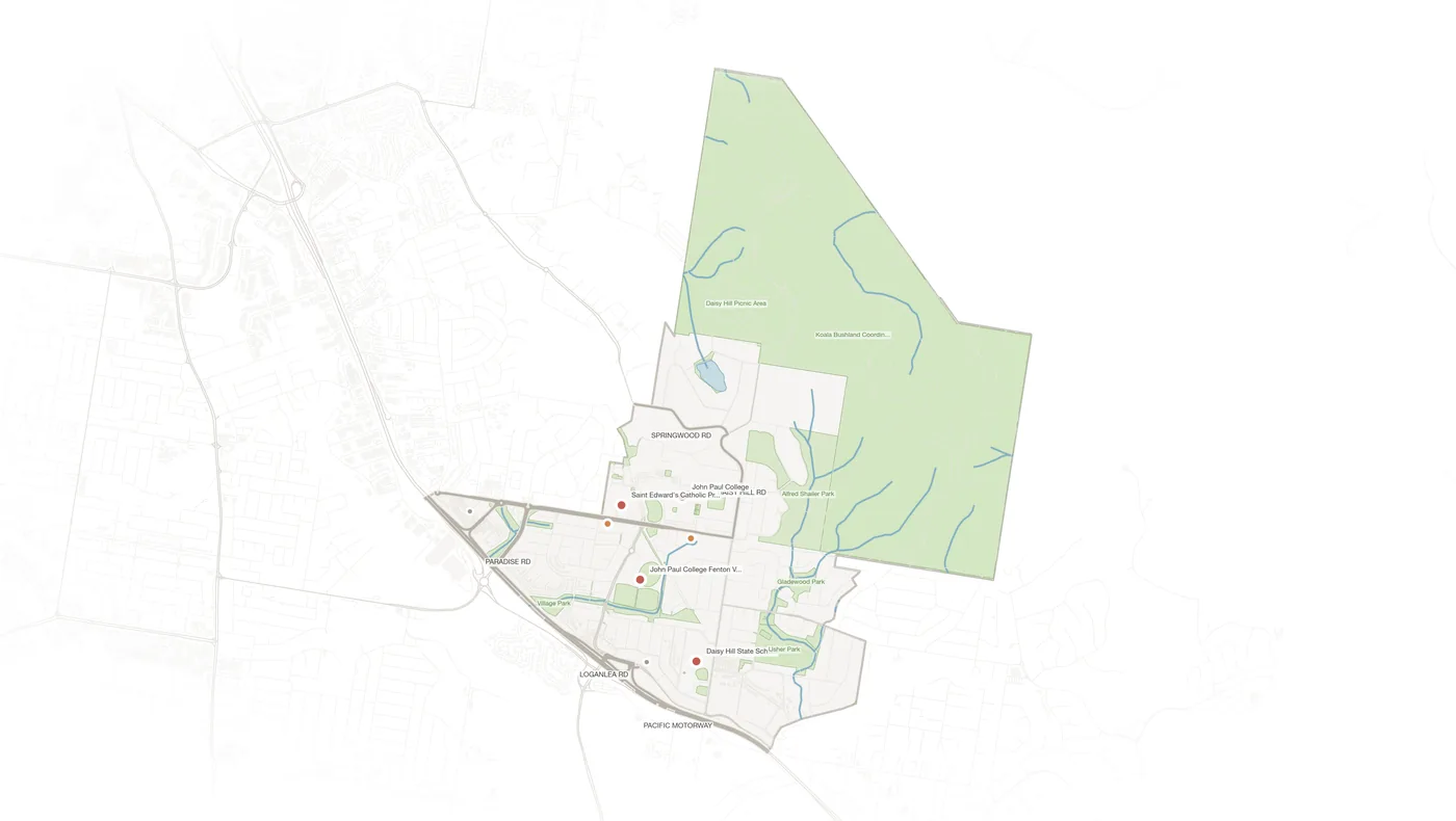 Daisy Hill urban fabric map
