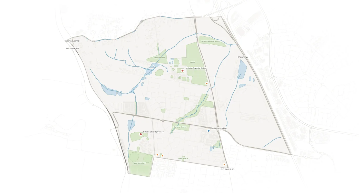 Dakabin urban fabric map