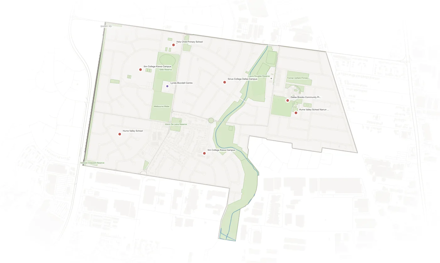 Dallas urban fabric map