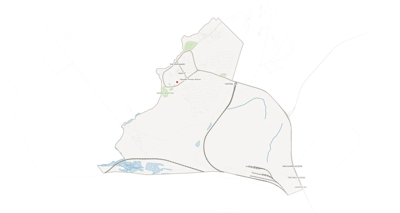 Dampier urban fabric map