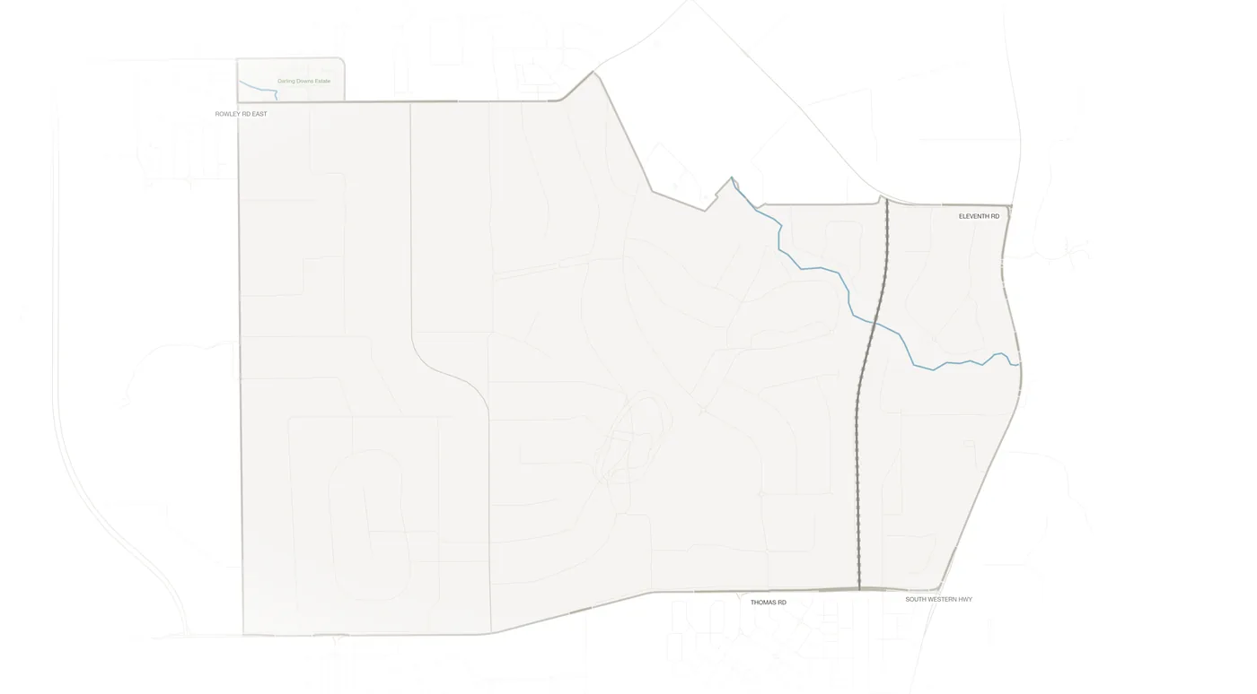 Darling Downs urban fabric map