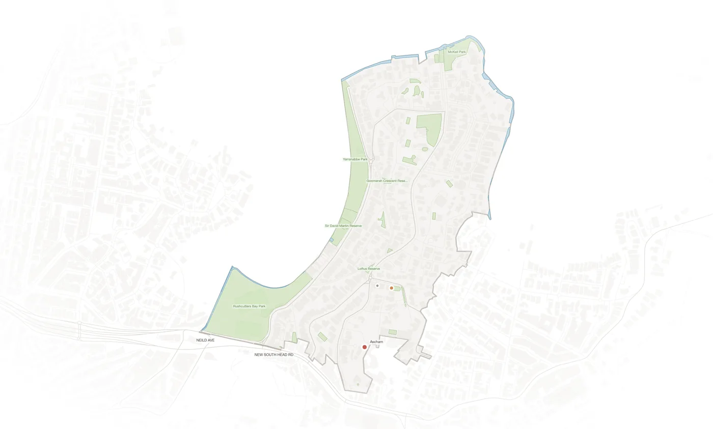 Darling Point urban fabric map