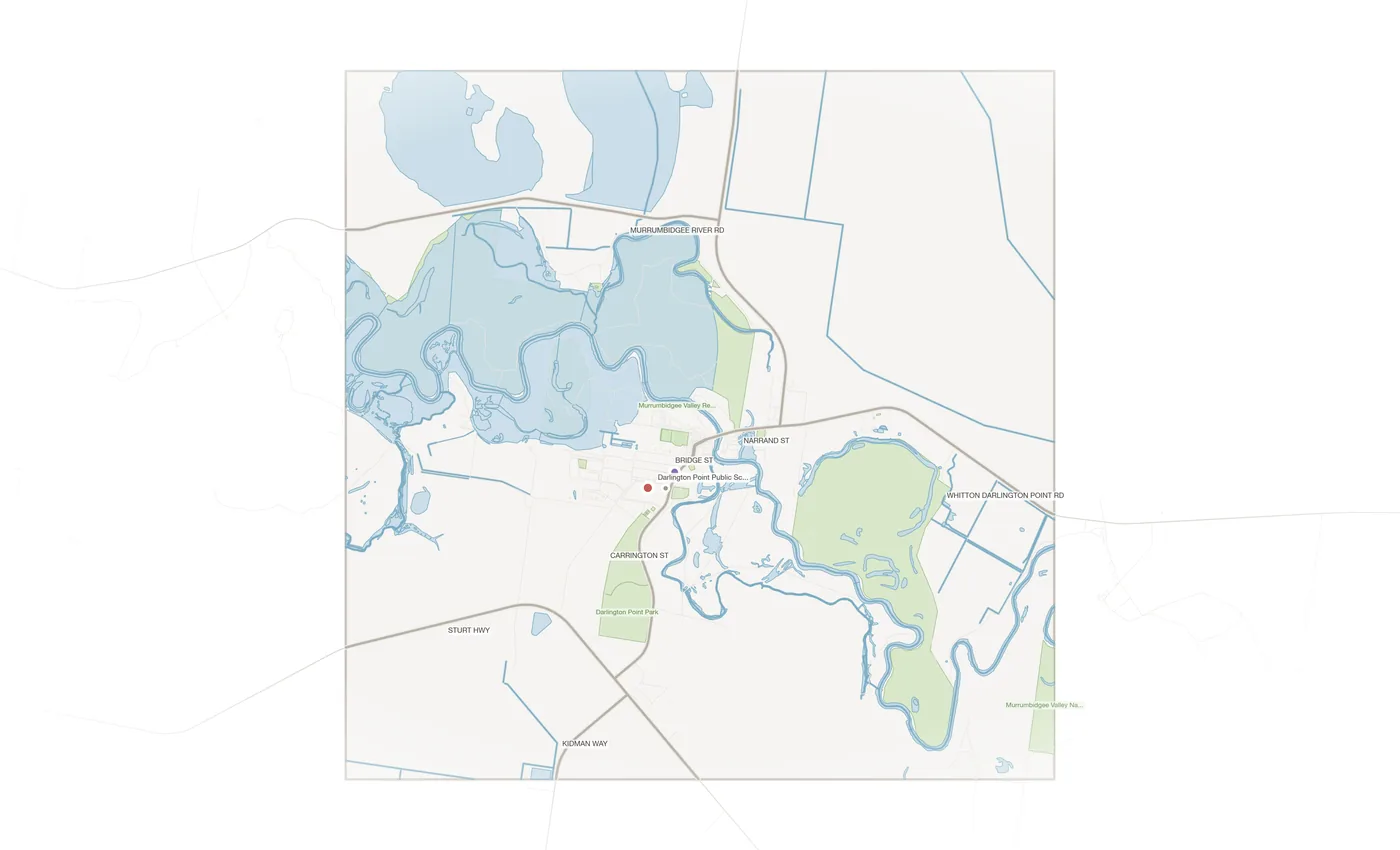 Darlington Point urban fabric map