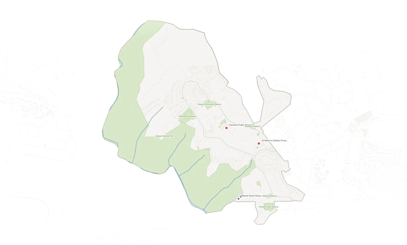 Davidson urban fabric map