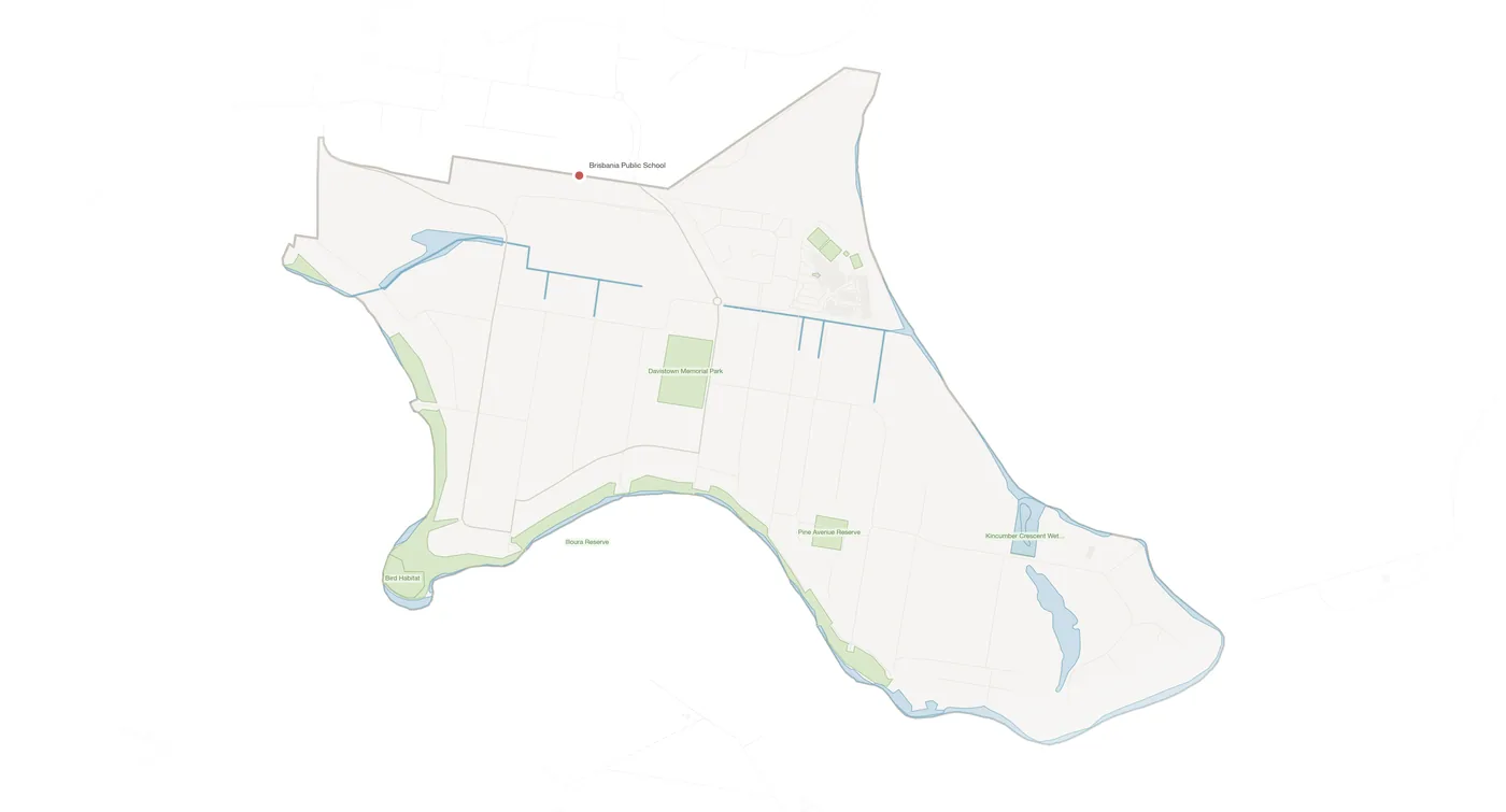 Davistown urban fabric map