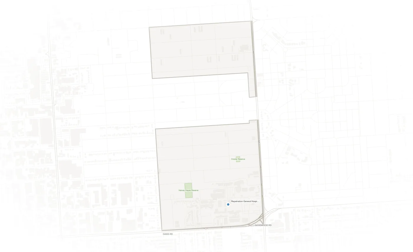 Daw Park urban fabric map