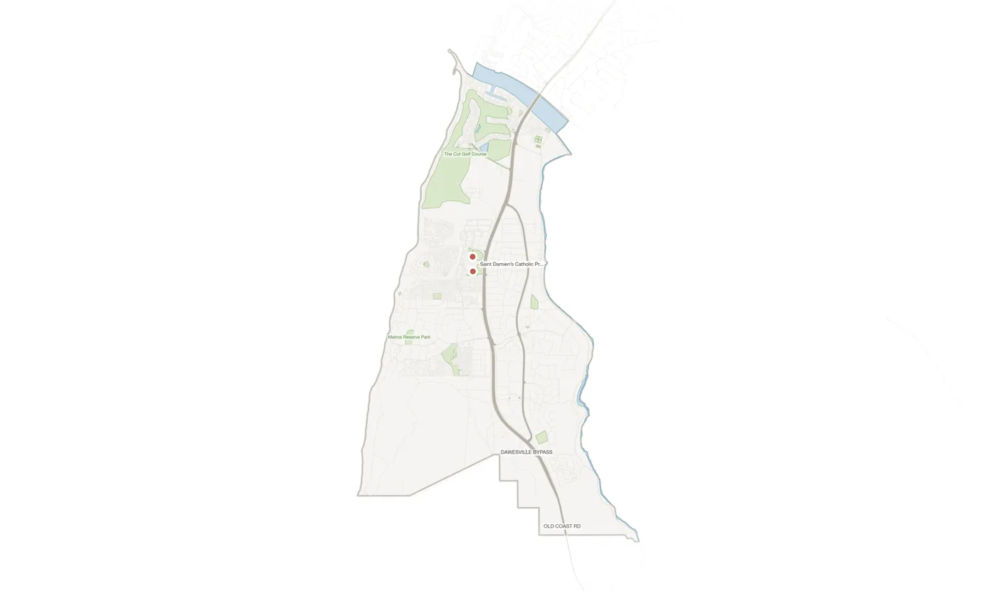 Dawesville urban fabric map