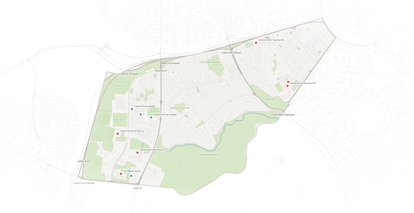 Deakin urban fabric map