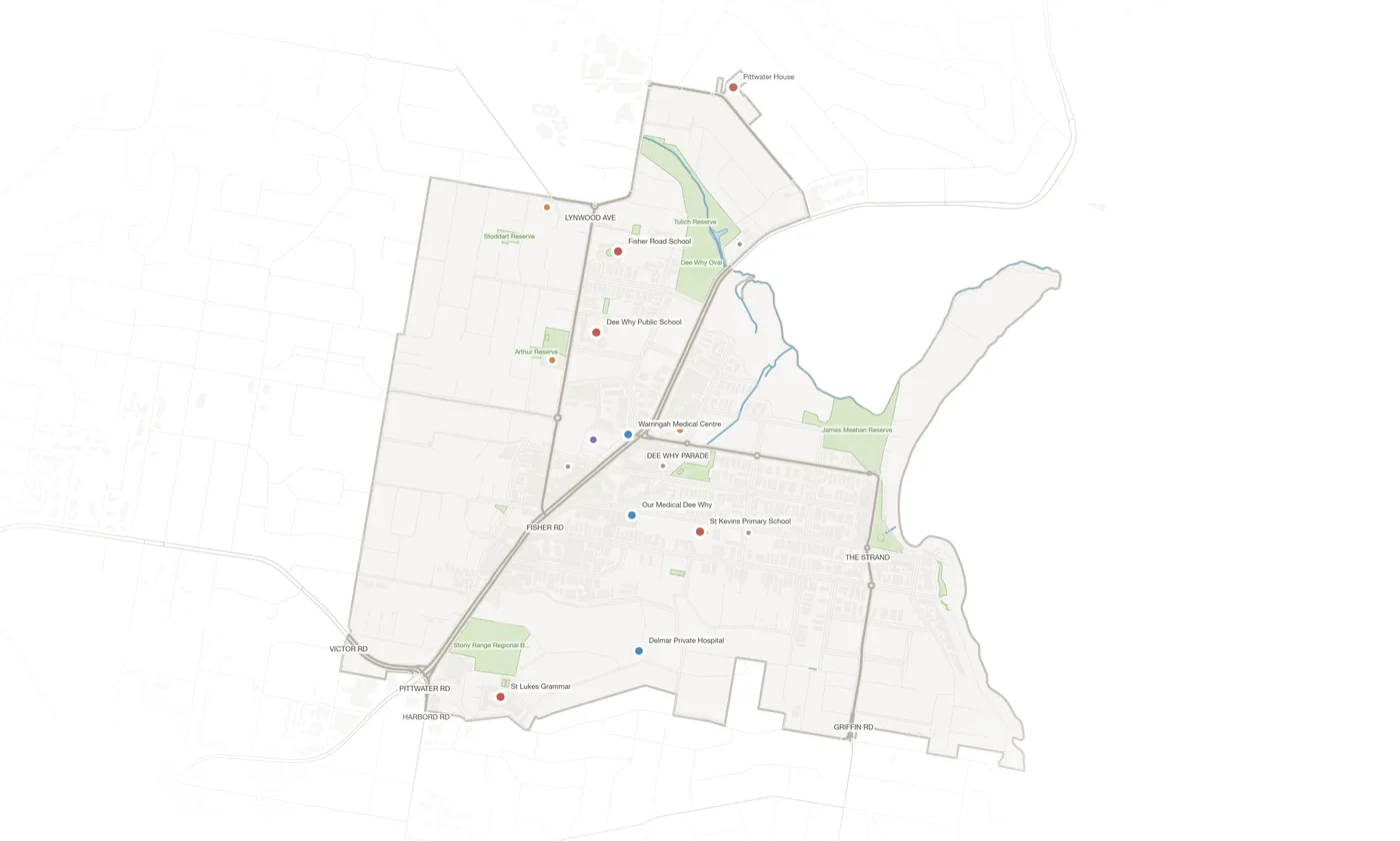 Dee Why urban fabric map