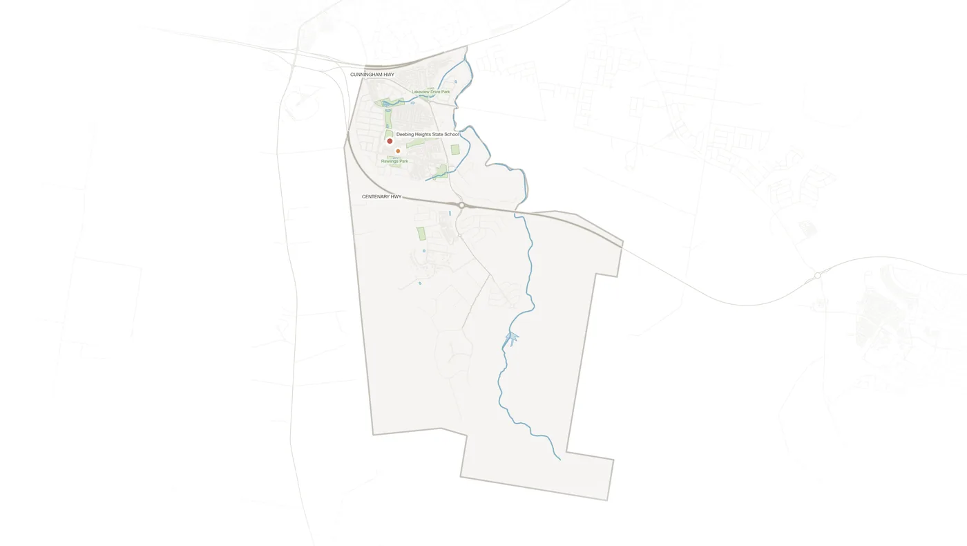 Deebing Heights urban fabric map