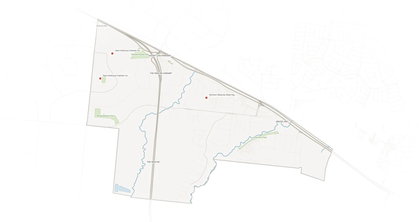 Deeragun urban fabric map