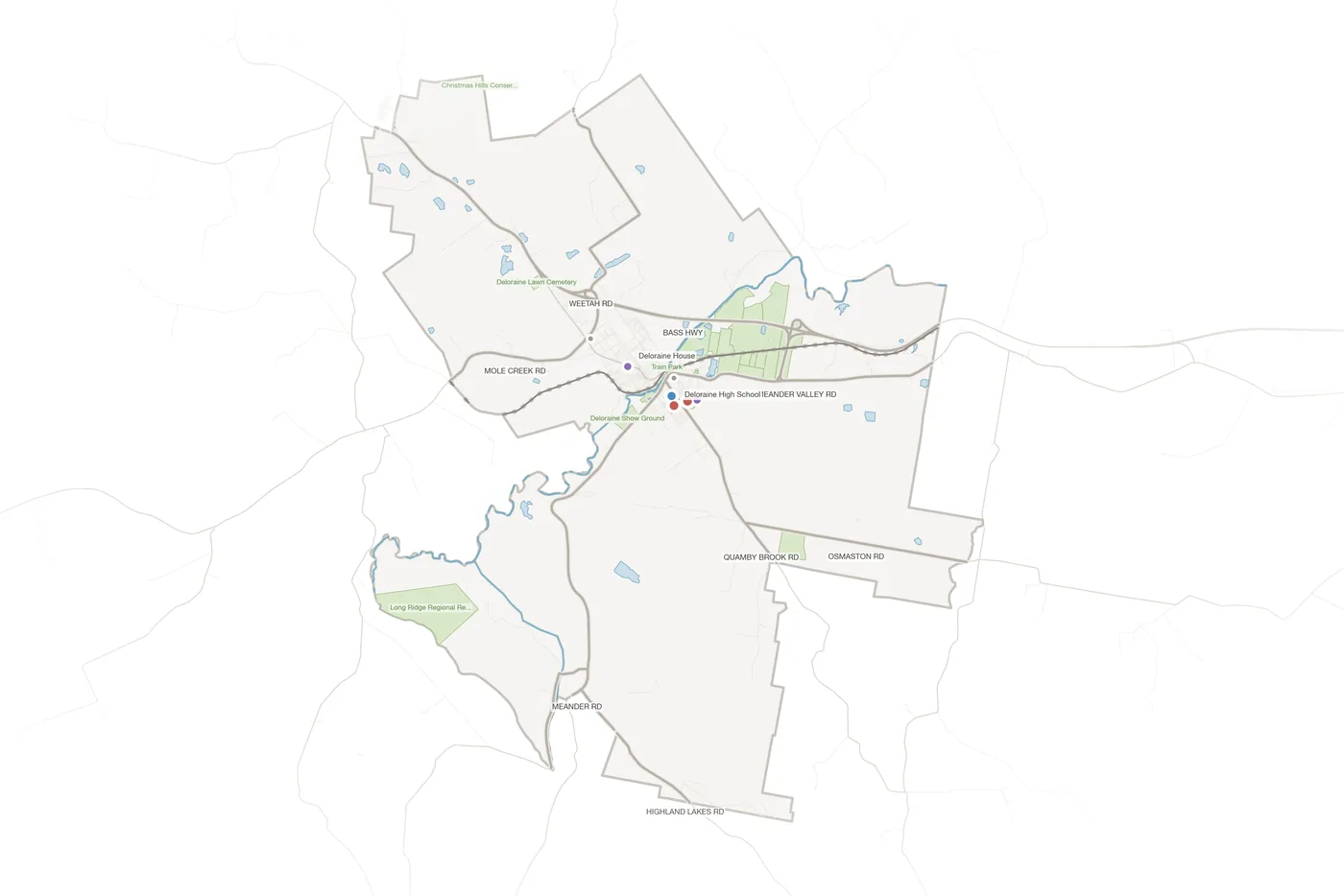 Deloraine urban fabric map