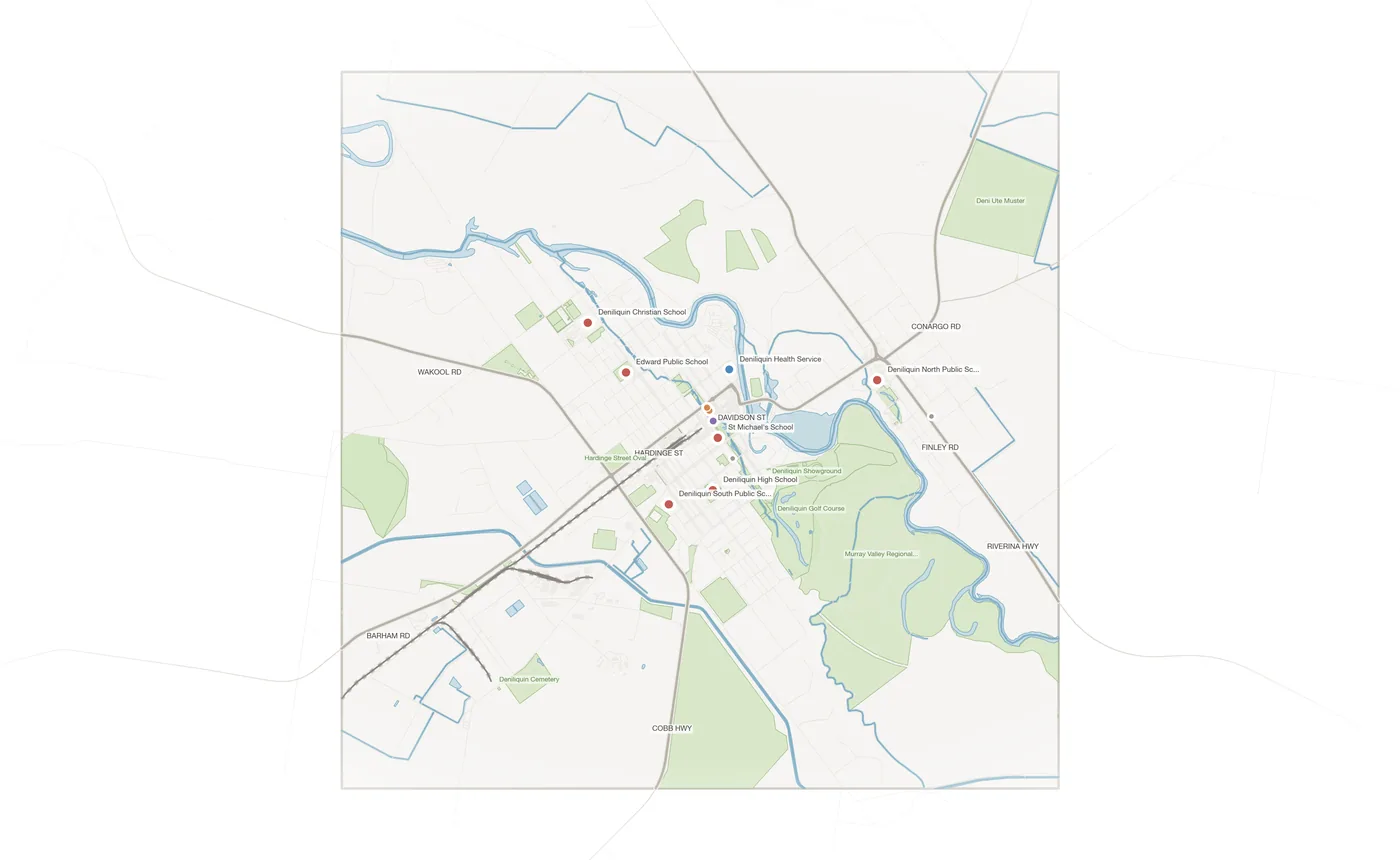Deniliquin urban fabric map