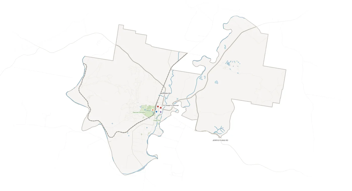 Denman urban fabric map