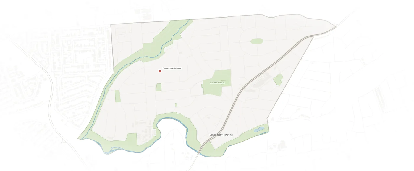 Dernancourt urban fabric map