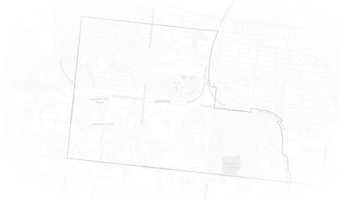 Derrimut urban fabric map