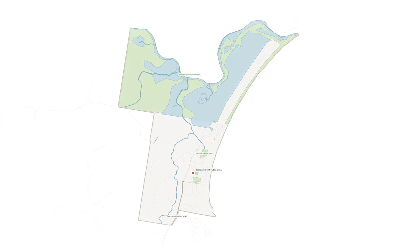 Diamond Beach urban fabric map